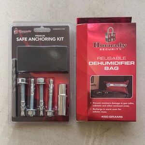 Security Safe Anchoring Kit and Dehumidifier Bag - Silver